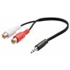 CAVO RCA VALUELINE VLAP22250B02 DA JACK 3.5MM STEREO MASCHIO - 2 CONNETTORI RCA FEMMINA 0,2 mt